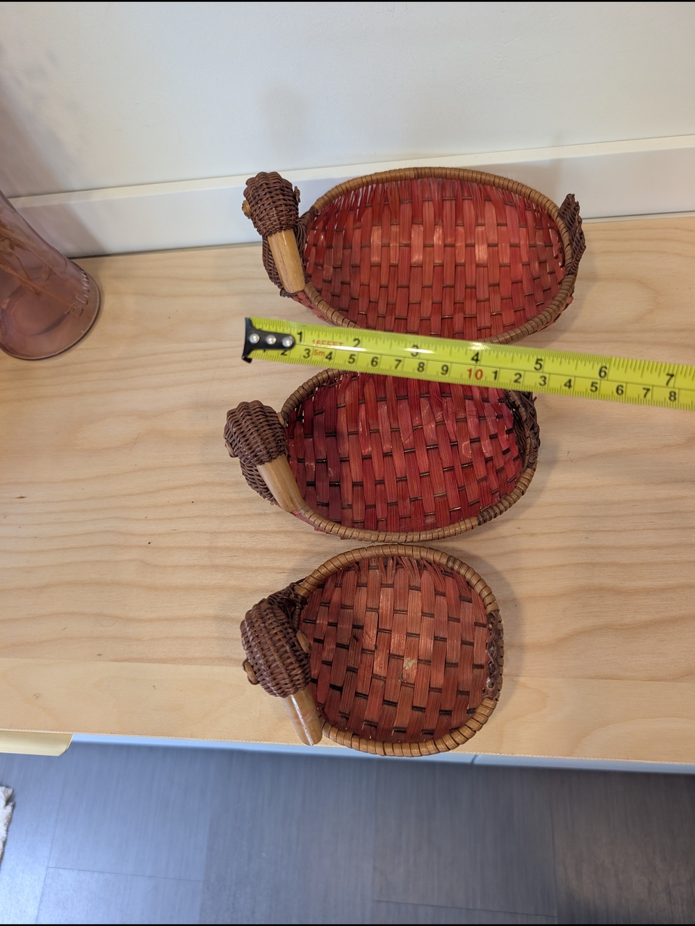 Vintage Wicker Goose Nesting Baskets – Cottagecore Farmhouse Charm - Picture 5 of 9